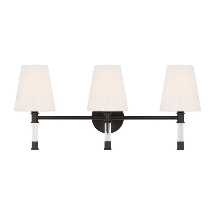 Myhouse Lighting Visual Comfort Studio - CV1053AI - Three Light Bath Vanity - Hanover - Aged Iron