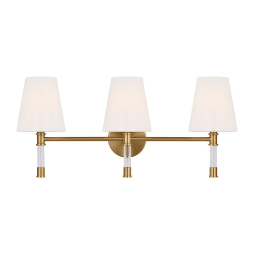 Myhouse Lighting Visual Comfort Studio - CV1053BBS - Three Light Bath Vanity - Hanover - Burnished Brass