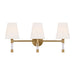 Myhouse Lighting Visual Comfort Studio - CV1053BBS - Three Light Bath Vanity - Hanover - Burnished Brass