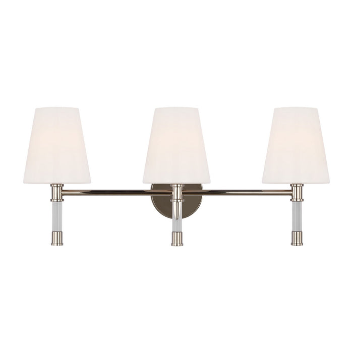 Myhouse Lighting Visual Comfort Studio - CV1053PN - Three Light Bath Vanity - Hanover - Polished Nickel