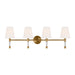 Myhouse Lighting Visual Comfort Studio - CV1054BBS - Three Light Bath Vanity - Hanover - Burnished Brass