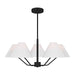 Myhouse Lighting Visual Comfort Studio - DJC1005MBK - Five Light Chandelier - Burke - Midnight Black