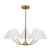 Myhouse Lighting Visual Comfort Studio - DJC1005SB - Five Light Chandelier - Burke - Satin Brass