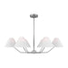 Myhouse Lighting Visual Comfort Studio - DJC1016BS - Six Light Chandelier - Burke - Brushed Steel