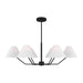 Myhouse Lighting Visual Comfort Studio - DJC1016MBK - Six Light Chandelier - Burke - Midnight Black