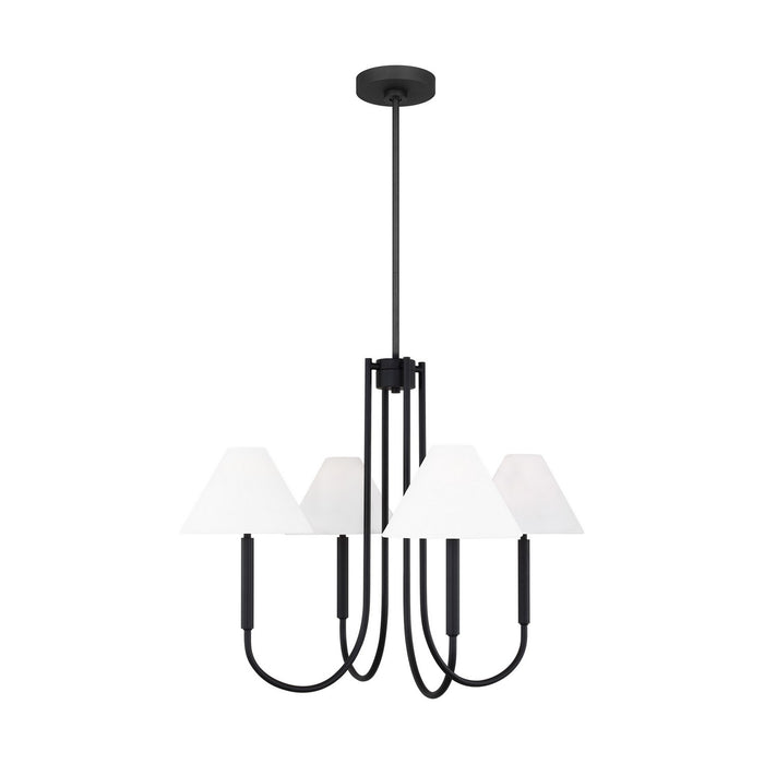 Myhouse Lighting Visual Comfort Studio - DJC1024MBK - Five Light Chandelier - Porteau - Midnight Black