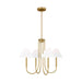 Myhouse Lighting Visual Comfort Studio - DJC1024SB - Five Light Chandelier - Porteau - Satin Brass