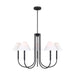 Myhouse Lighting Visual Comfort Studio - DJC1035MBK - Six Light Chandelier - Porteau - Midnight Black