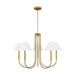 Myhouse Lighting Visual Comfort Studio - DJC1035SB - Six Light Chandelier - Porteau - Satin Brass