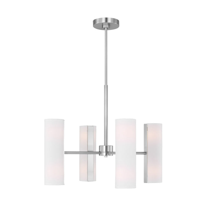 Myhouse Lighting Visual Comfort Studio - DJC1048BS - Eight Light Chandelier - Capalino - Brushed Steel