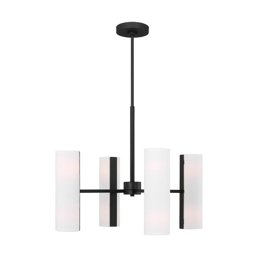 Myhouse Lighting Visual Comfort Studio - DJC1048MBK - Eight Light Chandelier - Capalino - Midnight Black