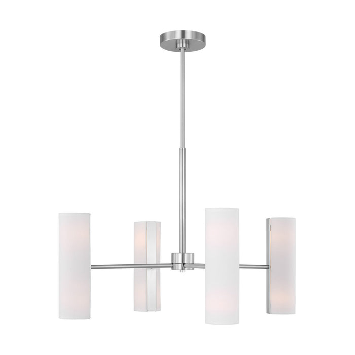 Myhouse Lighting Visual Comfort Studio - DJC1058BS - Eight Light Chandelier - Capalino - Brushed Steel