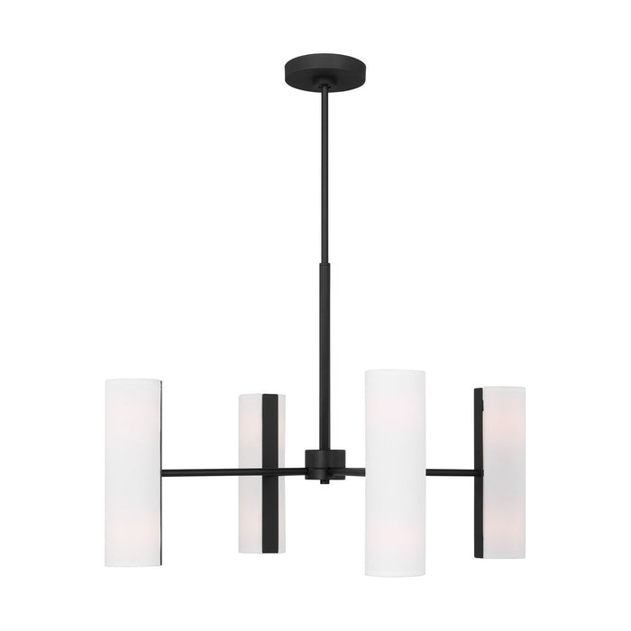 Myhouse Lighting Visual Comfort Studio - DJC1058MBK - Eight Light Chandelier - Capalino - Midnight Black