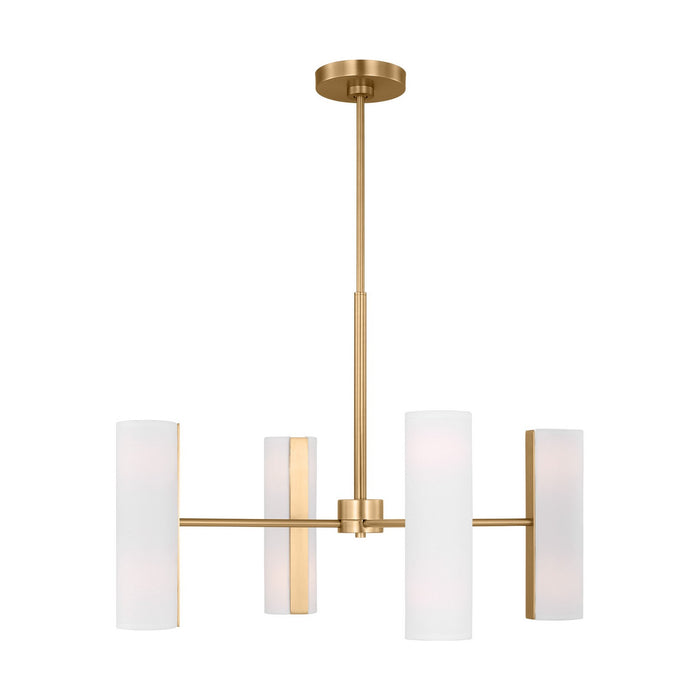 Myhouse Lighting Visual Comfort Studio - DJC1058SB - Eight Light Chandelier - Capalino - Satin Brass