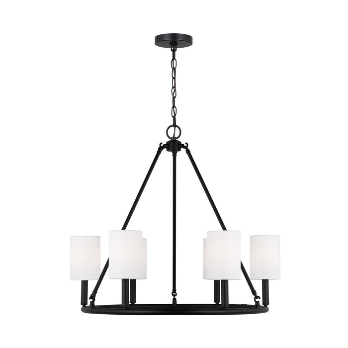 Myhouse Lighting Visual Comfort Studio - DJC1086MBK - Six Light Chandelier - Egmont - Midnight Black