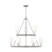 Myhouse Lighting Visual Comfort Studio - DJC1099BS - Nine Light Chandelier - Egmont - Brushed Steel