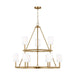 Myhouse Lighting Visual Comfort Studio - DJC1099SB - Nine Light Chandelier - Egmont - Satin Brass