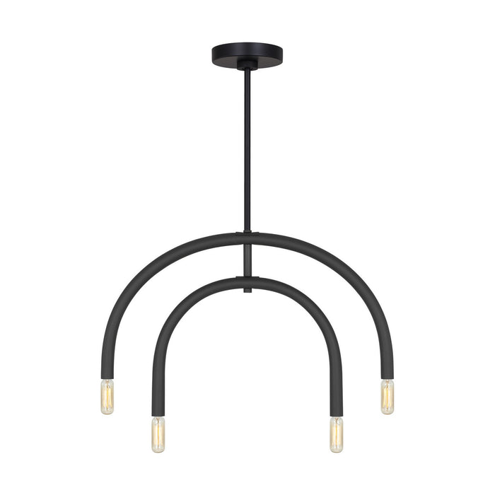 Myhouse Lighting Visual Comfort Studio - DJC1114MBK - Four Light Chandelier - Hadden - Midnight Black