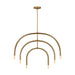 Myhouse Lighting Visual Comfort Studio - DJC1126SB - Six Light Chandelier - Hadden - Satin Brass