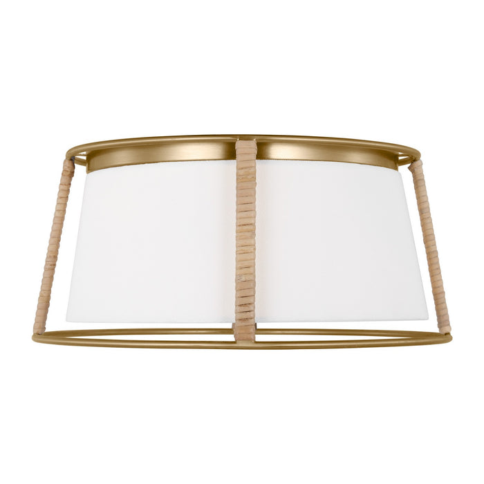 Myhouse Lighting Visual Comfort Studio - DJF1002SB - Two Light Flush Mount - Cortes - Satin Brass