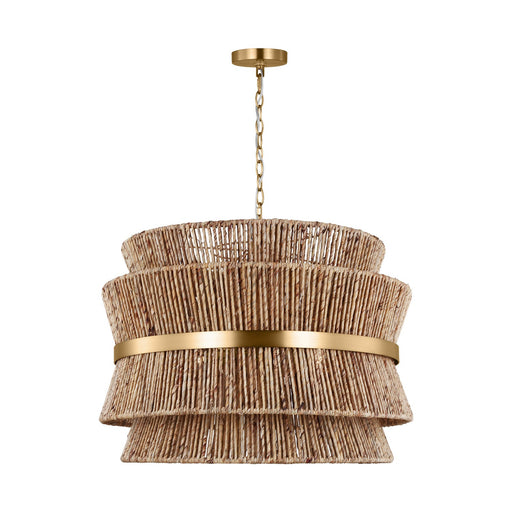 Myhouse Lighting Visual Comfort Studio - DJP1074SB - Four Light Pendant - Thurlo - Satin Brass