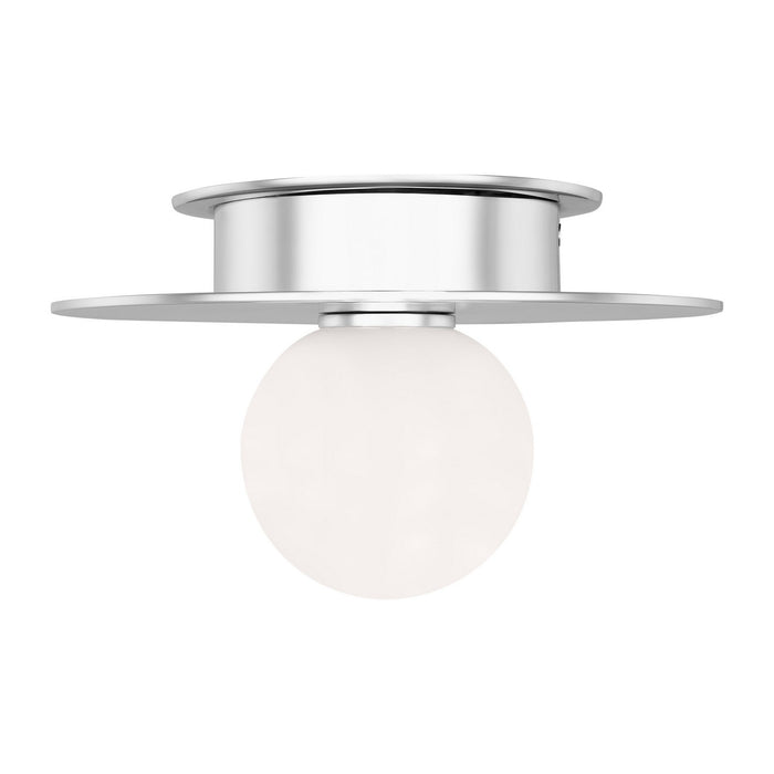 Myhouse Lighting Visual Comfort Studio - KF1001PN - One Light Flush Mount - Nodes - Polished Nickel