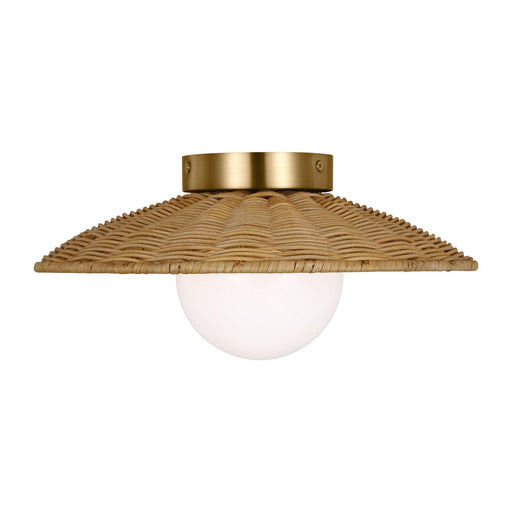 Myhouse Lighting Visual Comfort Studio - KSF1091BBS - One Light Flush Mount - Mari - Burnished Brass