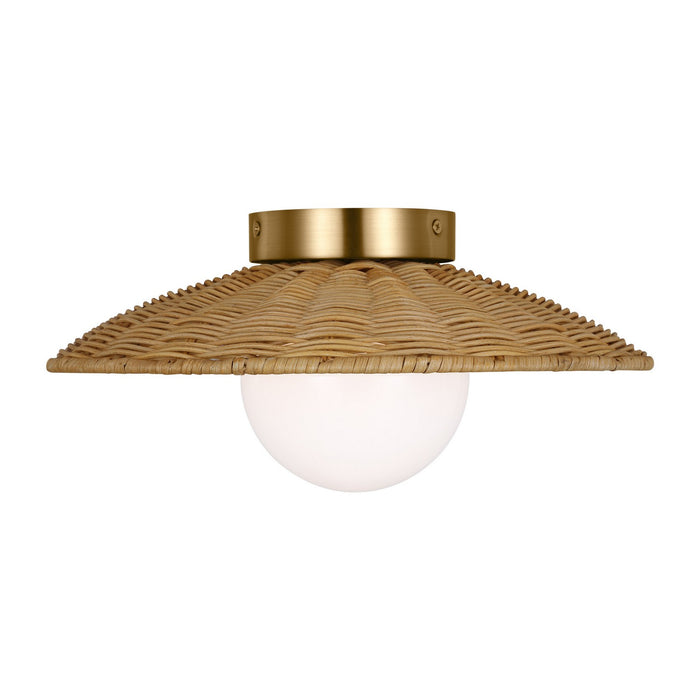 Myhouse Lighting Visual Comfort Studio - KSF1091BBS - One Light Flush Mount - Mari - Burnished Brass