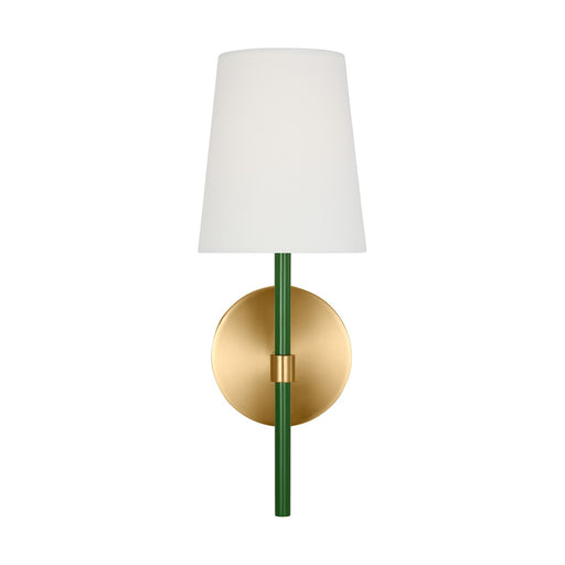 Myhouse Lighting Visual Comfort Studio - KSW1081BBSGRN - One Light Wall Sconce - Monroe - Burnished Brass