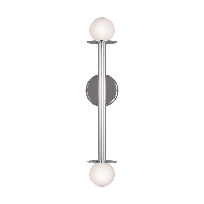 Myhouse Lighting Visual Comfort Studio - KWL1012PN - Two Light Wall Sconce - Nodes - Polished Nickel