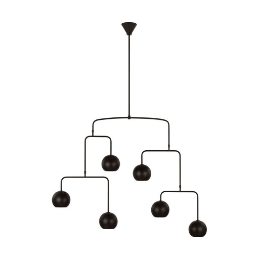 Myhouse Lighting Visual Comfort Studio - LXC1026AI - Six Light Chandelier - Chaumont - Aged Iron