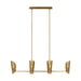 Myhouse Lighting Visual Comfort Studio - LXC1066BBS - Six Light Chandelier - Plivot - Burnished Brass