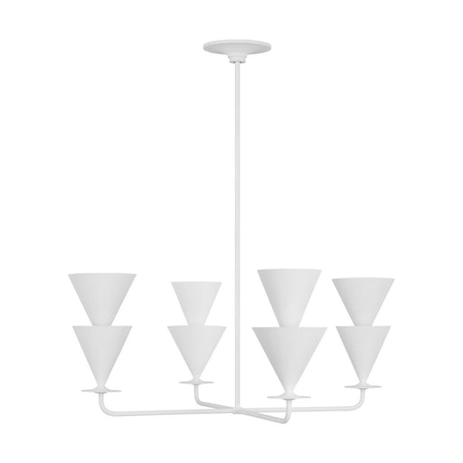 Myhouse Lighting Visual Comfort Studio - LXC1084CPST - Four Light Chandelier - Cornet - Cast Plaster