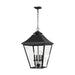 Myhouse Lighting Visual Comfort Studio - OL14409TXB - Four Light Outdoor Pendant - Galena - Textured Black