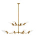 Myhouse Lighting Visual Comfort Studio - TC1158BBS - Eight Light Chandelier - Mezzo - Burnished Brass