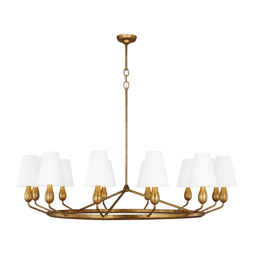 Myhouse Lighting Visual Comfort Studio - TC11712ADB - 12 Light Chandelier - Ziba - Antique Gild