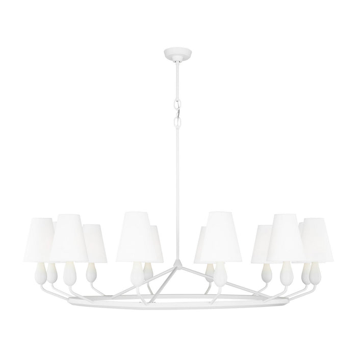 Myhouse Lighting Visual Comfort Studio - TC11712MWT - 12 Light Chandelier - Ziba - Matte White