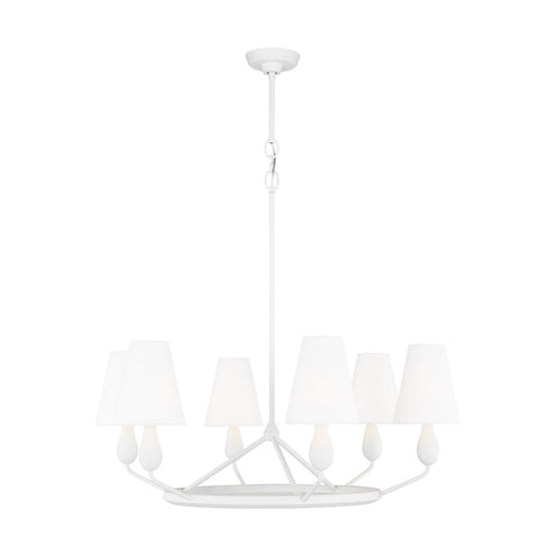 Myhouse Lighting Visual Comfort Studio - TC1186MWT - Six Light Chandelier - Ziba - Matte White