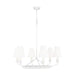 Myhouse Lighting Visual Comfort Studio - TC1186MWT - Six Light Chandelier - Ziba - Matte White