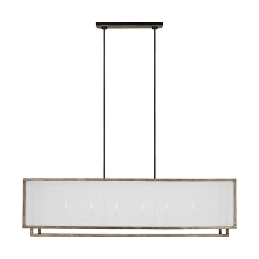 Myhouse Lighting Visual Comfort Studio - TFC1086WDO - Six Light Chandelier - Brockway - Weathered Oak Wood