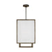 Myhouse Lighting Visual Comfort Studio - TFC1094WDO - Four Light Chandelier - Brockway - Weathered Oak Wood