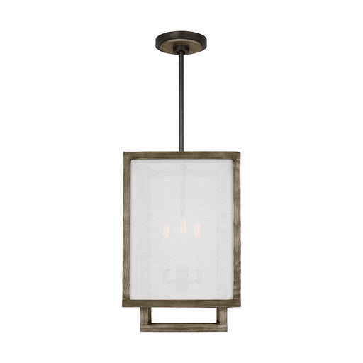 Myhouse Lighting Visual Comfort Studio - TFC1103WDO - Three Light Chandelier - Brockway - Weathered Oak Wood