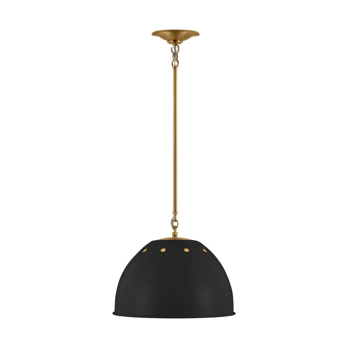 Myhouse Lighting Visual Comfort Studio - TP1181MBKBBS - One Light Pendant - Robbie - Midnight Black