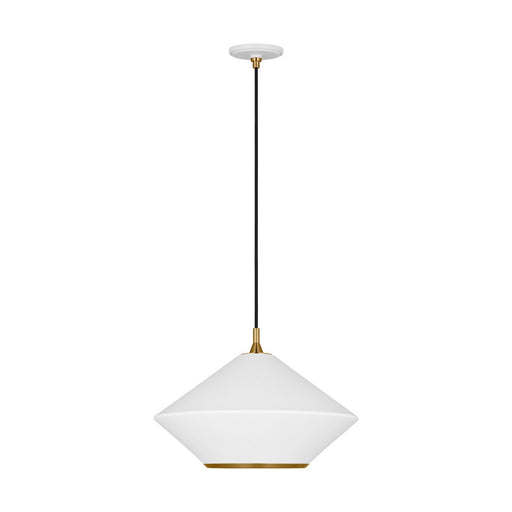 Myhouse Lighting Visual Comfort Studio - TP1221MWTBBS - One Light Pendant - Stanza - Matte White