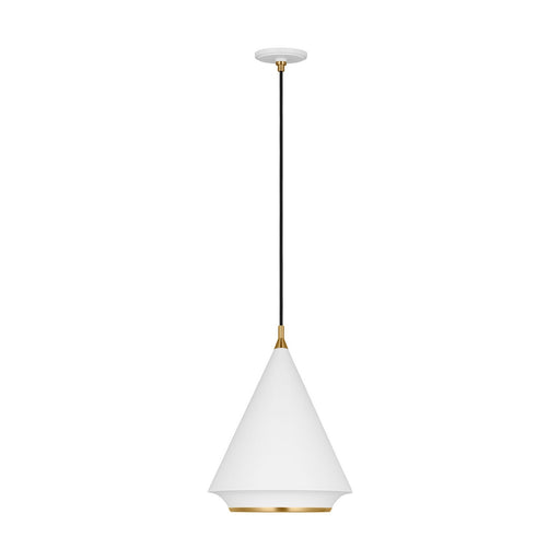 Myhouse Lighting Visual Comfort Studio - TP1231MWTBBS - One Light Pendant - Stanza - Matte White