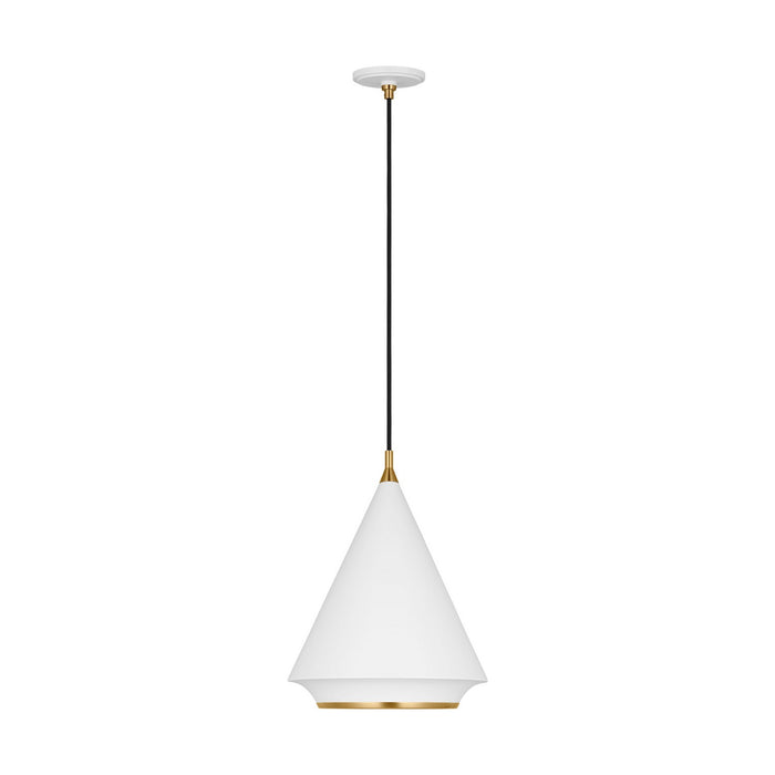 Myhouse Lighting Visual Comfort Studio - TP1231MWTBBS - One Light Pendant - Stanza - Matte White