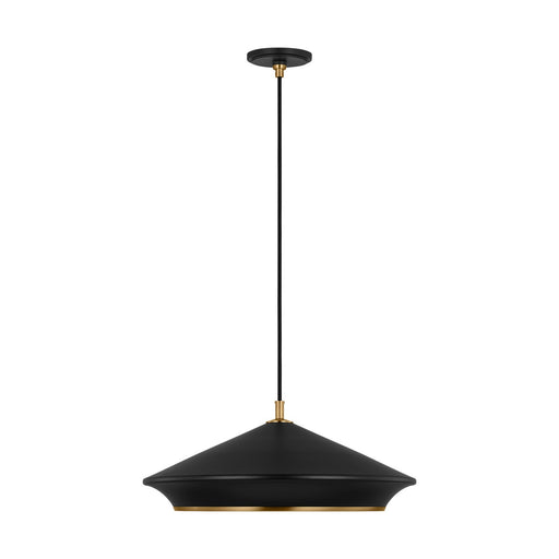 Myhouse Lighting Visual Comfort Studio - TP1241MBKBBS - One Light Pendant - Stanza - Midnight Black