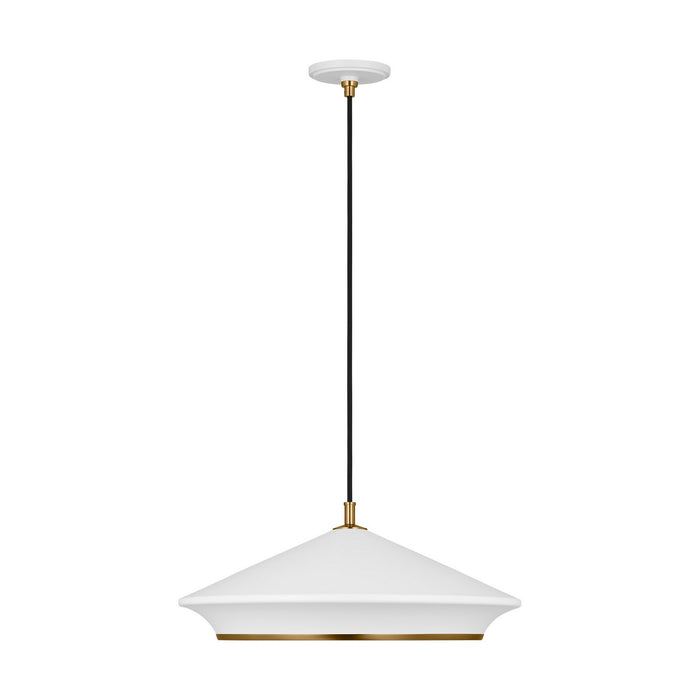 Myhouse Lighting Visual Comfort Studio - TP1241MWTBBS - One Light Pendant - Stanza - Matte White