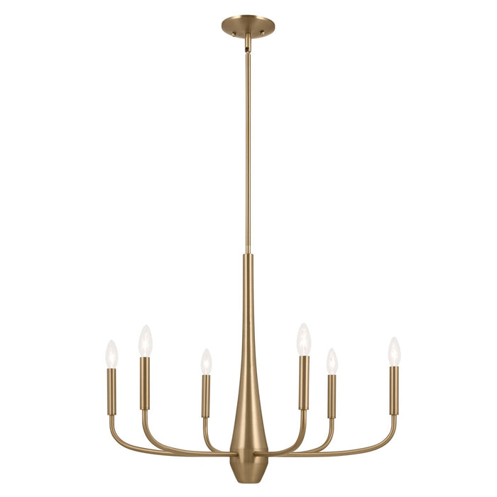 Myhouse Lighting Kichler - 52525CPZ - Six Light Chandelier - Deela - Champagne Bronze