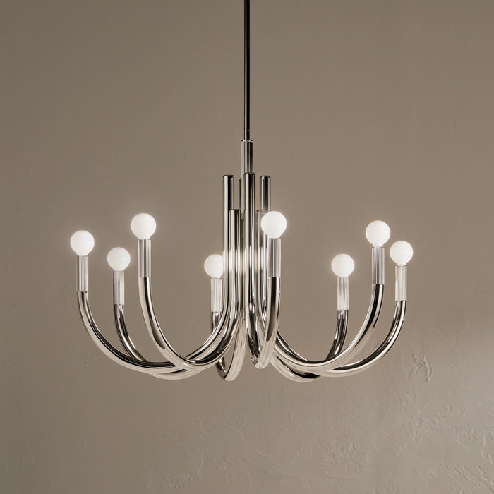 Myhouse Lighting Kichler - 52550PN - Eight Light Chandelier - Odensa - Polished Nickel